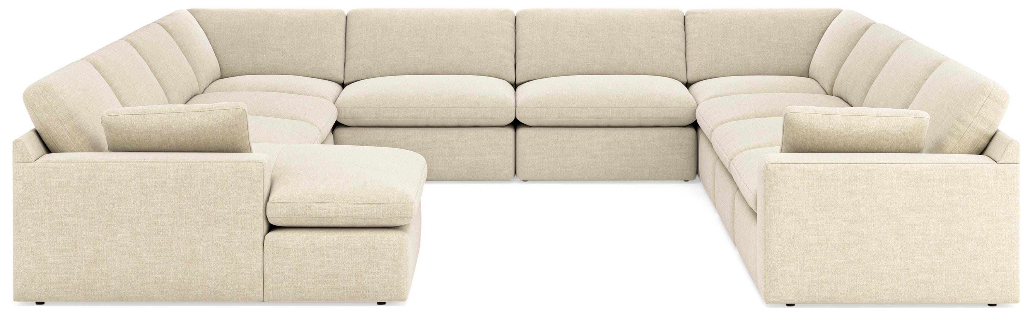 Elyza 10-Piece Sectional in Linen Chenille