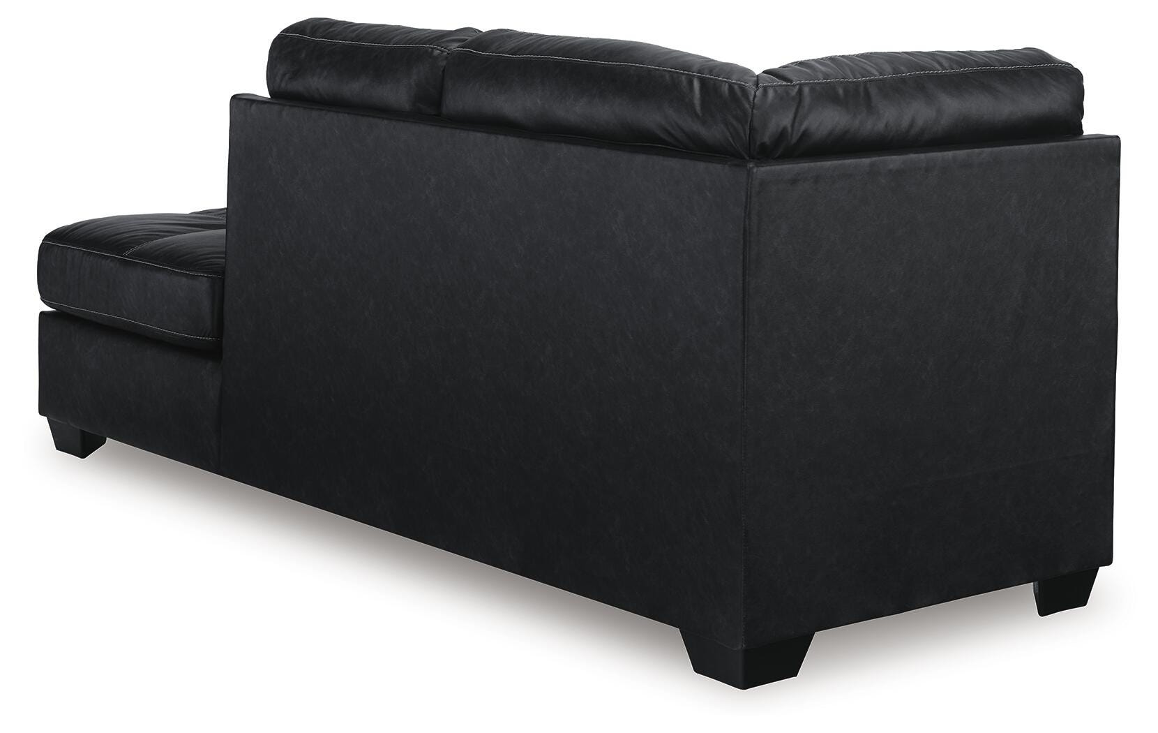 Barlin Mills 2-Piece RAF Chaise Sectional in Carbon Faux Leather
