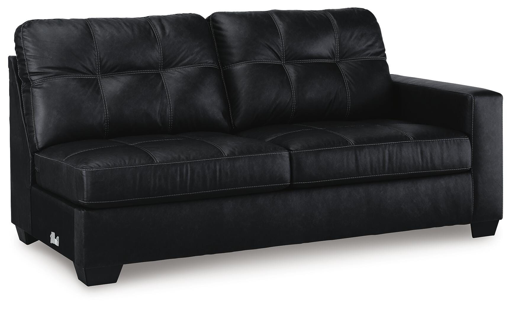 Barlin Mills 2-Piece LAF Chaise Sectional in Carbon Faux Leather