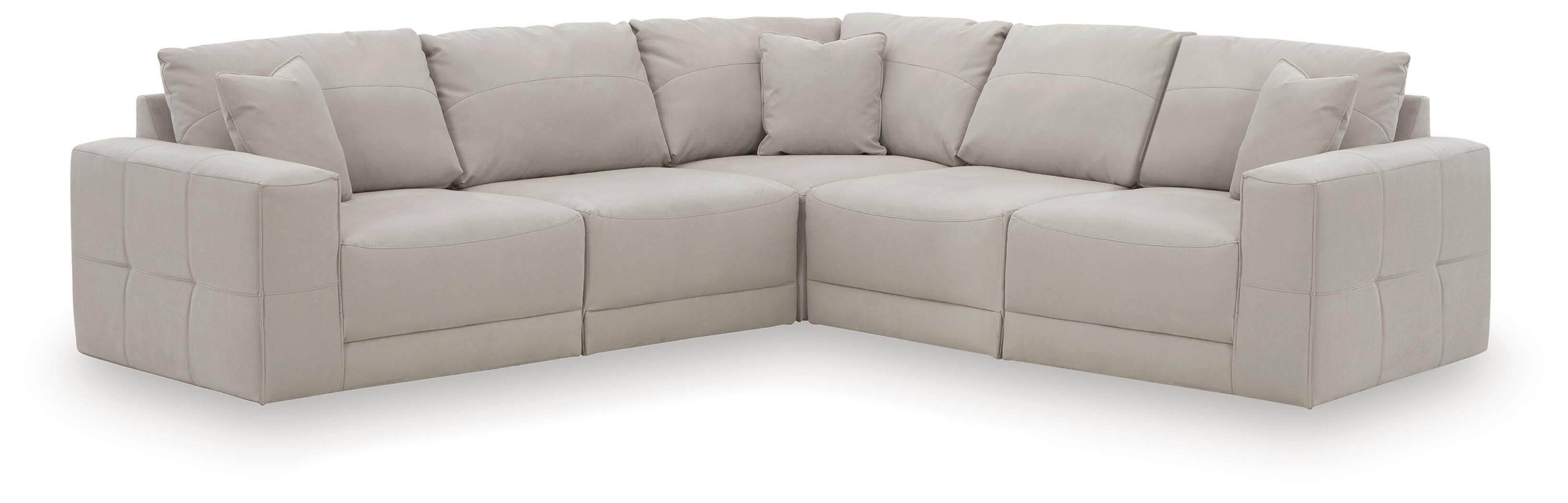 Next-Gen Gaucho 5-Piece Sectional in Gray Microfiber