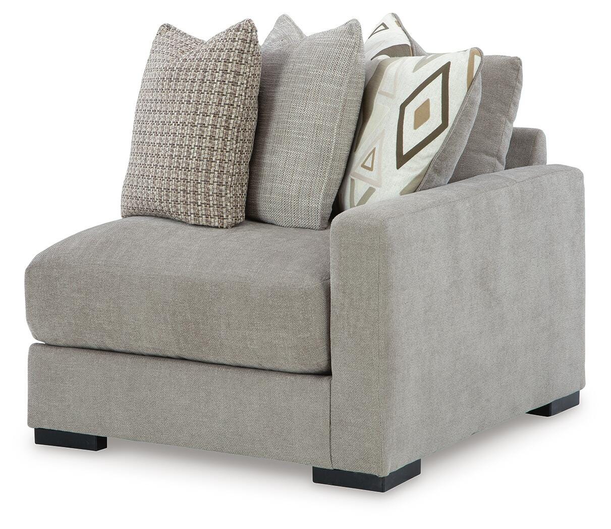 Aslan Court 3-Piece Sofa Sectional in Flax Chenille