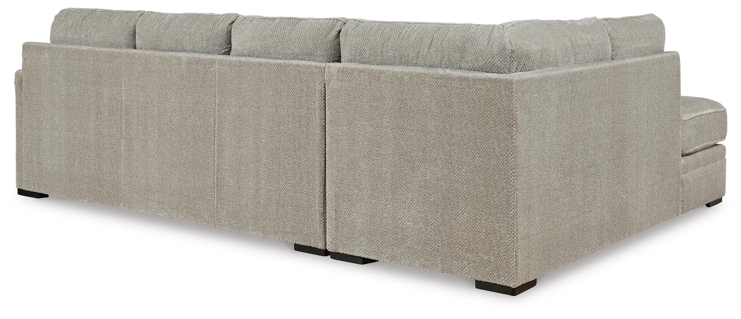 Calnita 2-Piece LAF Chaise Sectional in Sisal Velvet
