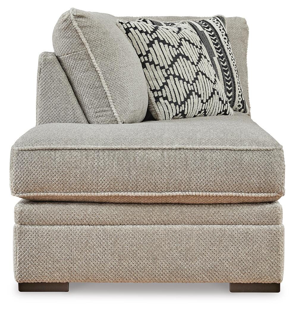 Calnita 2-Piece LAF Chaise Sectional in Sisal Velvet