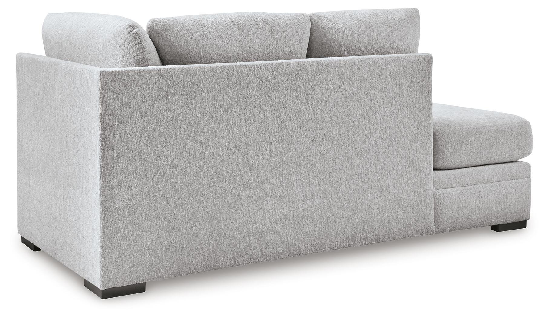 Gabyleigh 2-Piece LAF Chaise Sectional in Nickel Performance Fabric and Next-Gen Nuvella