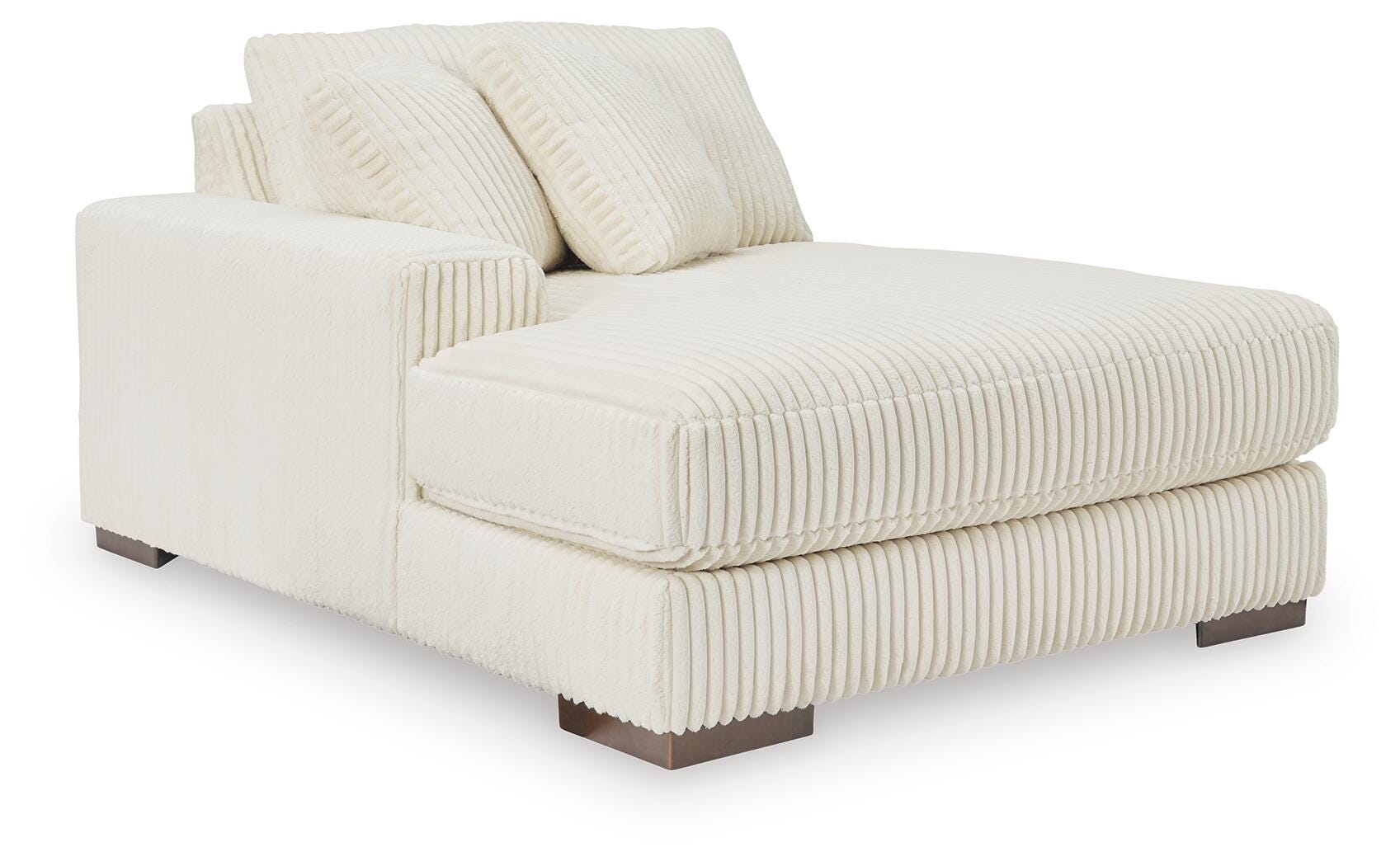 Lindyn 5-Piece LAF Chaise Sectional in Ivory Velvet