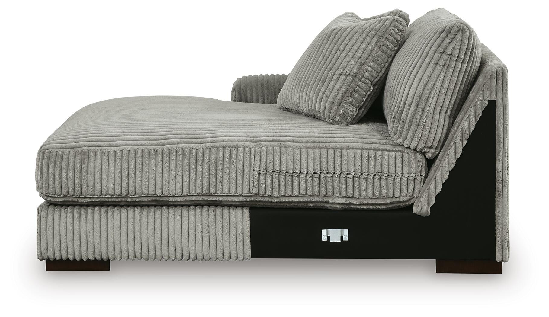 Lindyn 3-Piece Sectional and Oversized Swivel Accent Chair in Fog