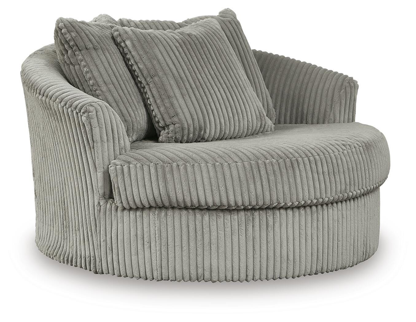 Lindyn 3-Piece Sectional and Chair in Fog