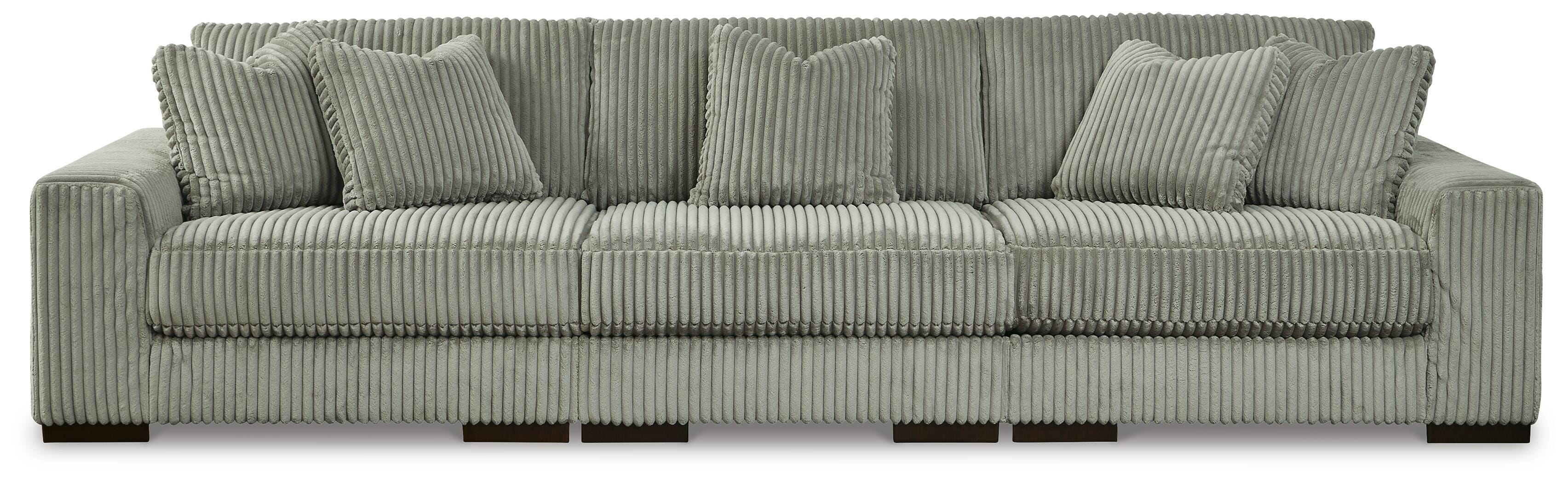 Lindyn 3-Piece Sectional Sofa in Fog Velvet