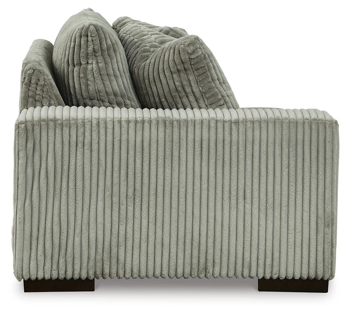 Lindyn 3-Piece Sectional and Chair in Fog