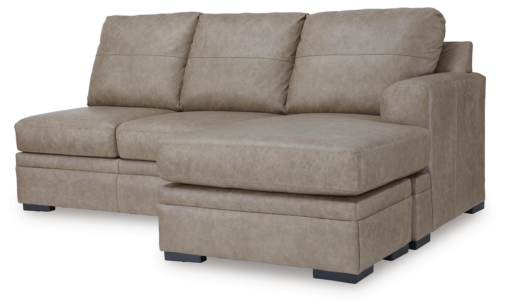 Amuleto 2-Piece LAF Chaise Sectional in Desert Leather