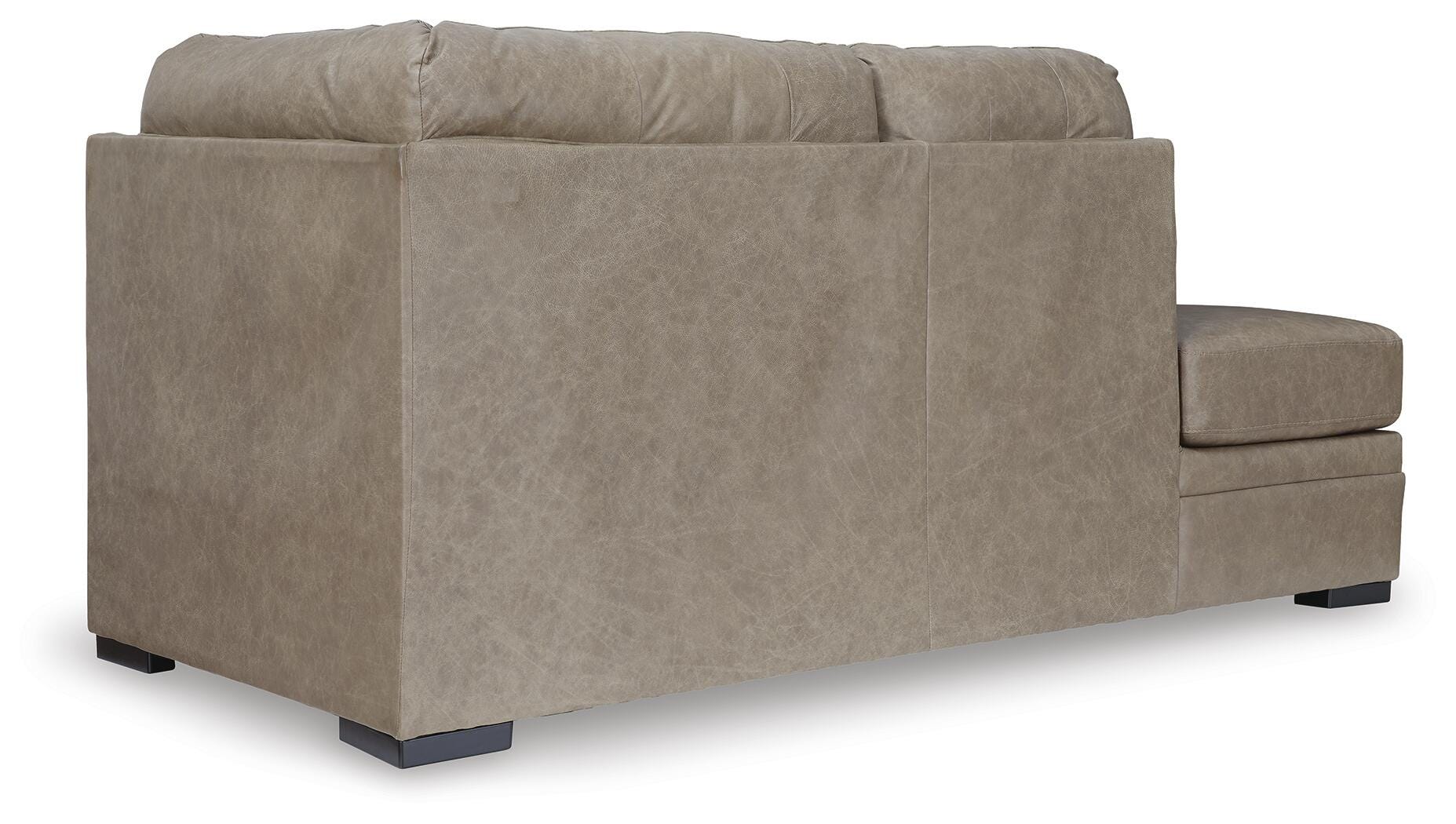 Amuleto 2-Piece LAF Chaise Sectional in Desert Leather