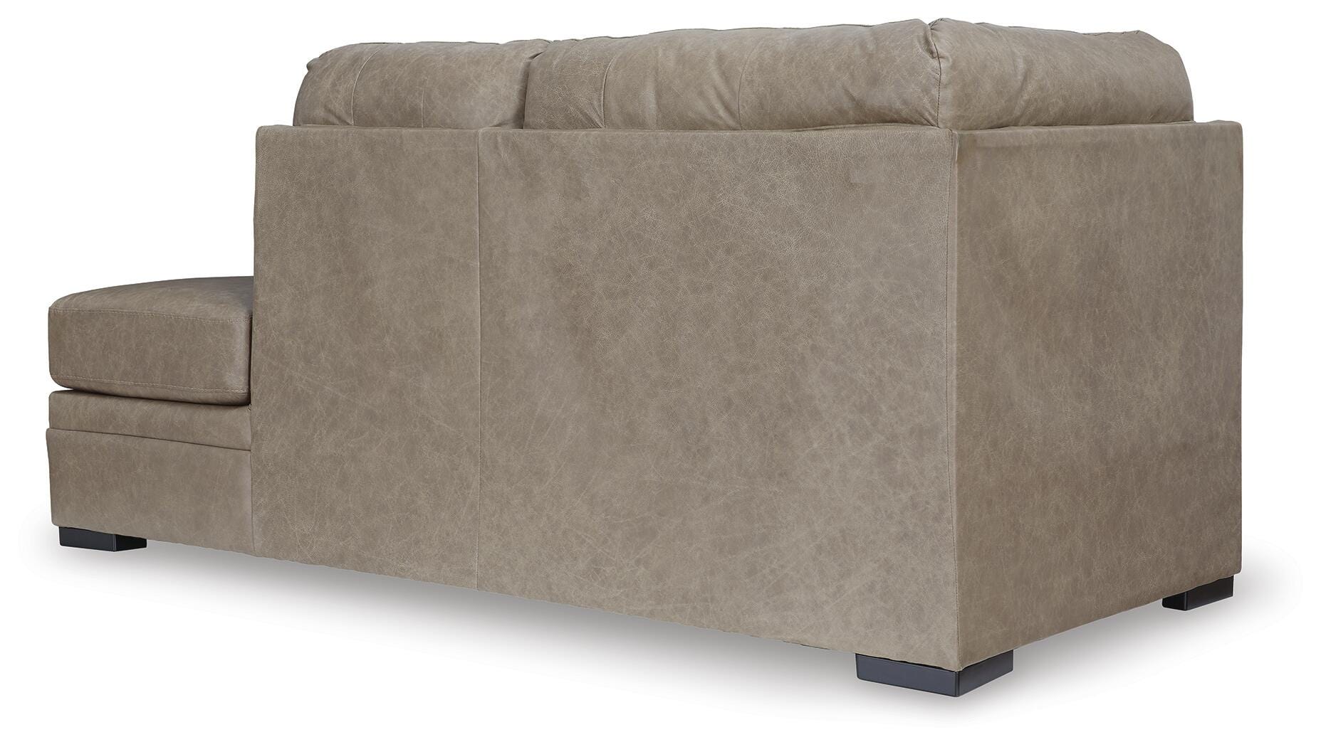 Amuleto 2-Piece RAF Chaise Sectional in Desert Leather