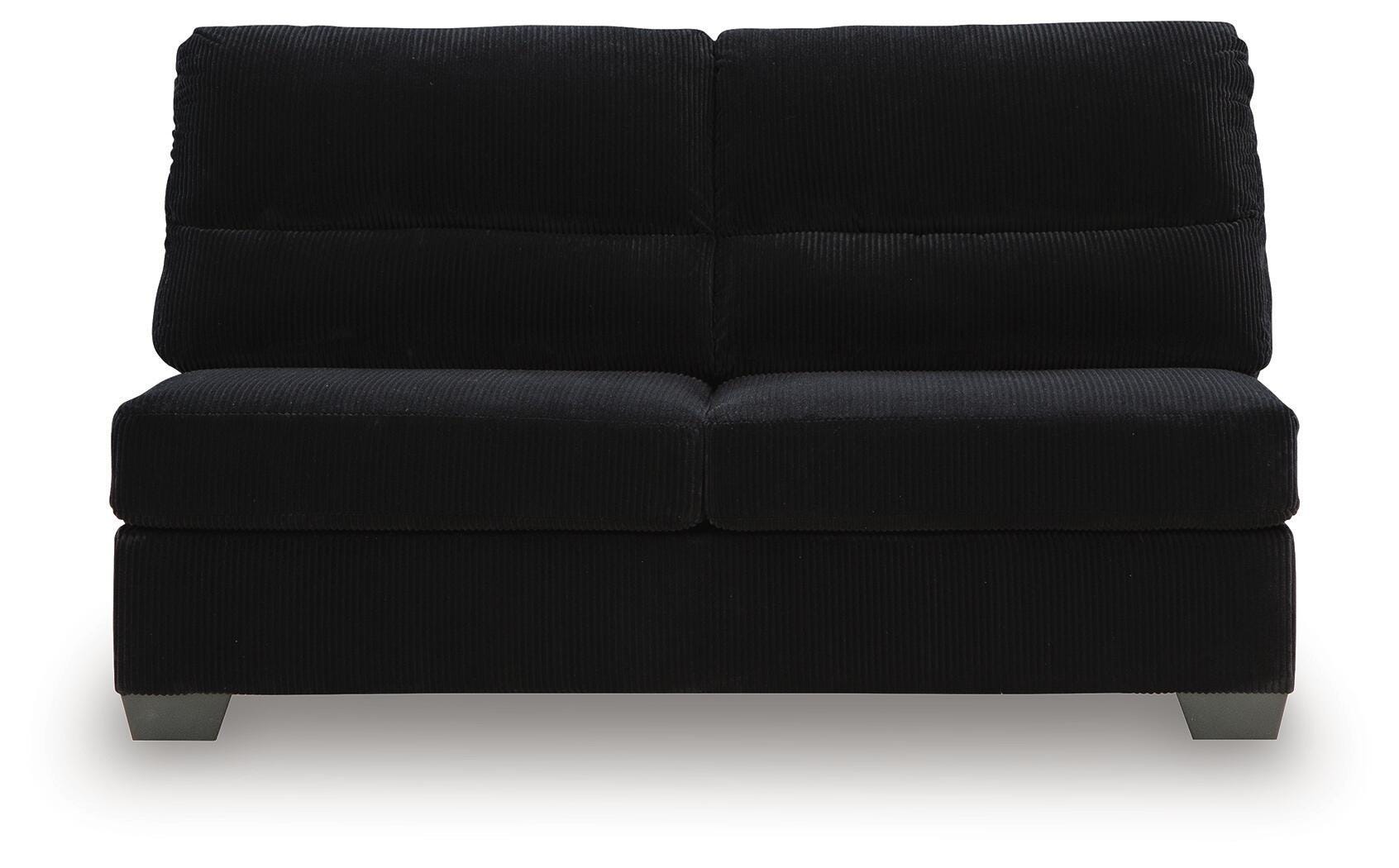 SimpleJoy 3-Piece RAF Chaise Sectional in Onyx