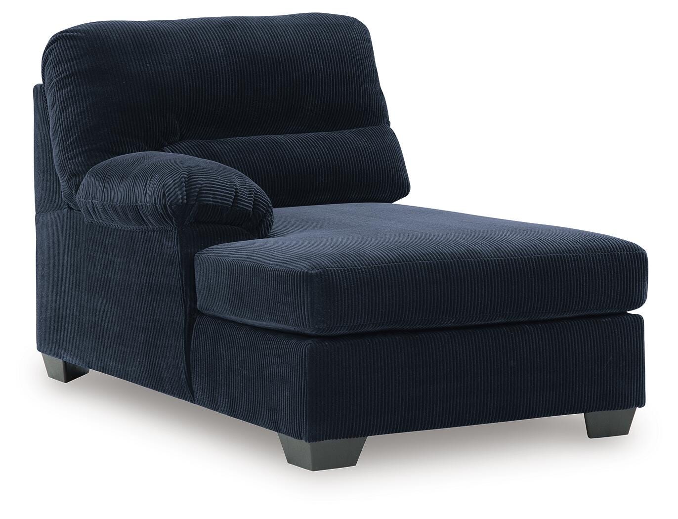 SimpleJoy 3-Piece LAF Chaise Sectional in Navy