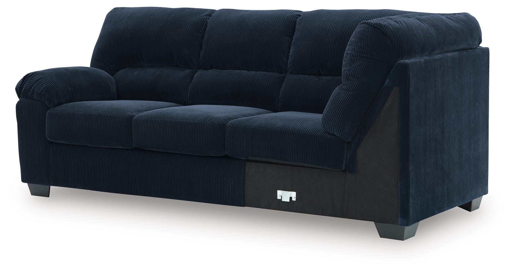 SimpleJoy 3-Piece RAF Chaise Sectional in Navy