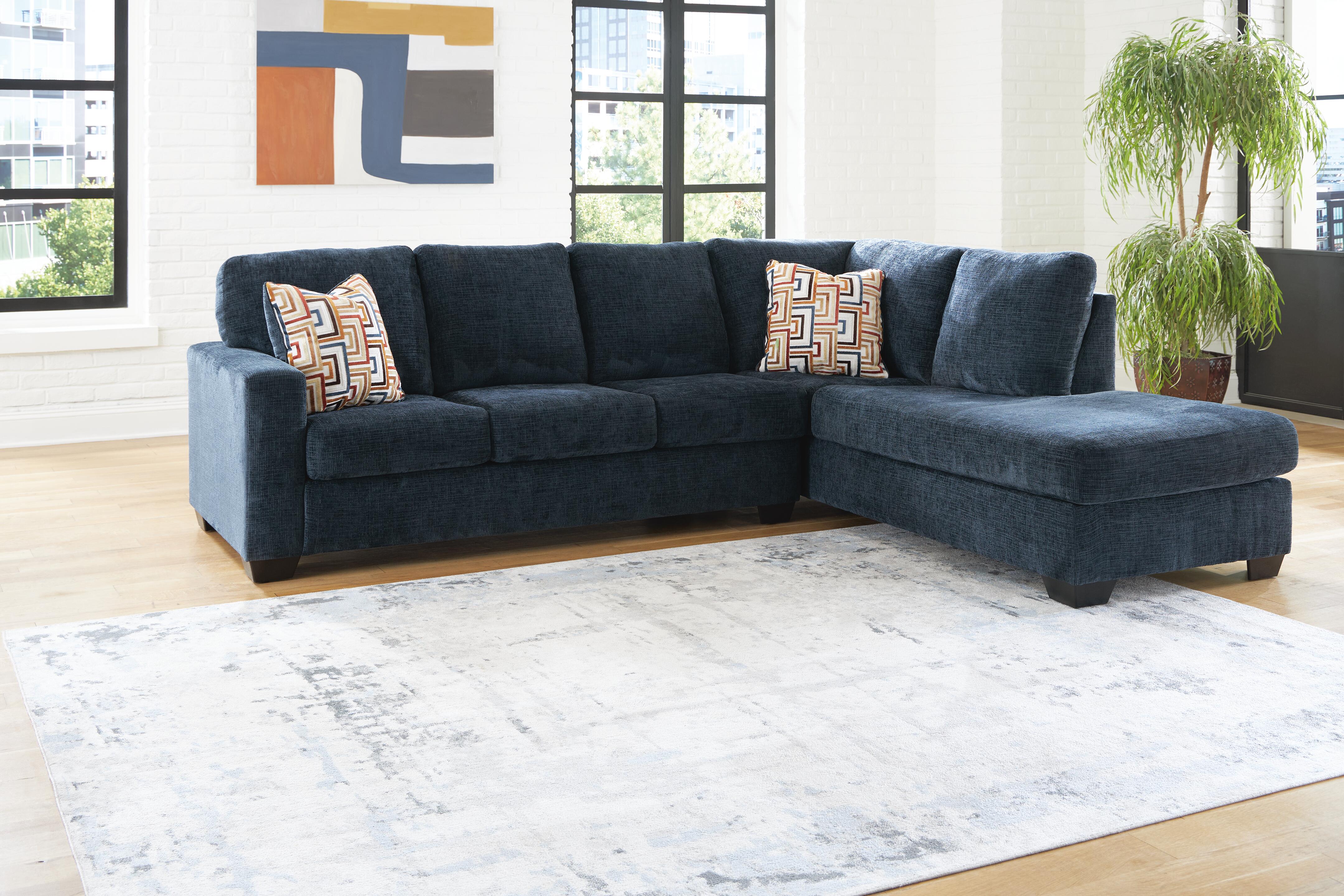 Aviemore 2-Piece RAF Chaise Sectional in Ink Chenille