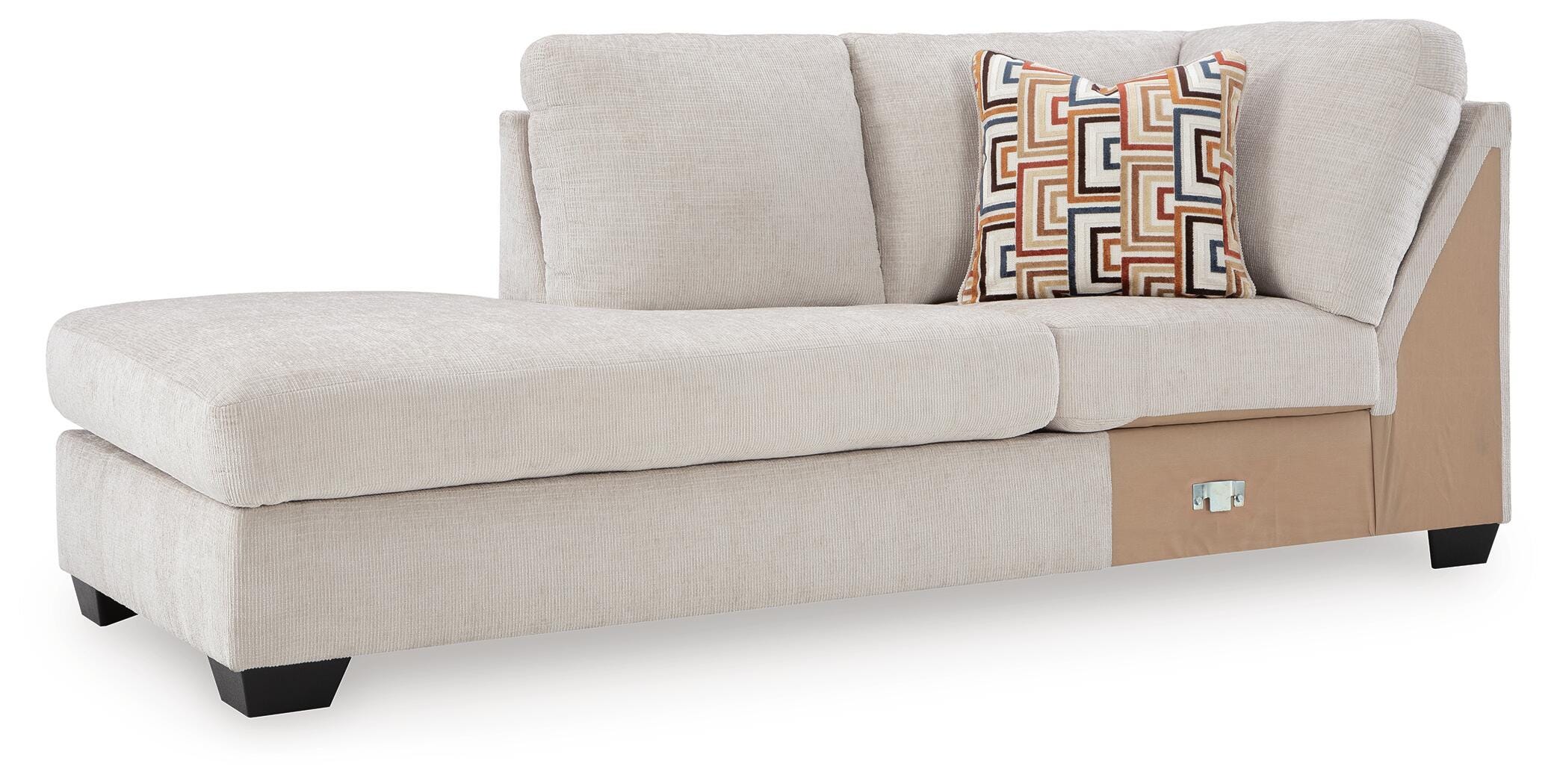 Aviemore 2-Piece LAF Chaise Sectional in Stone Chenille