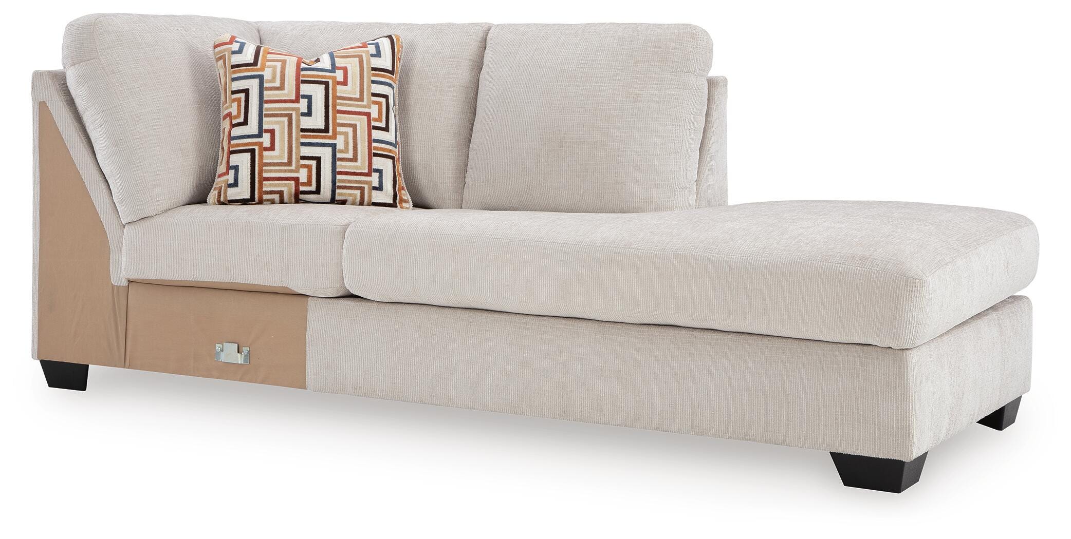 Aviemore 2-Piece RAF Chaise Sectional in Stone Chenille
