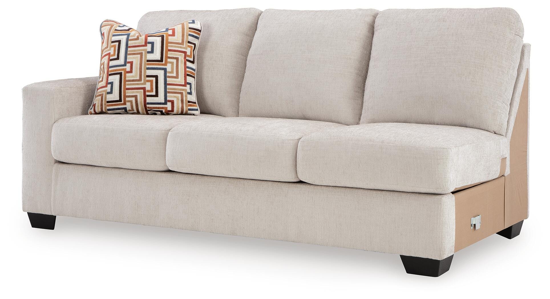 Aviemore 2-Piece RAF Chaise Sectional in Stone Chenille