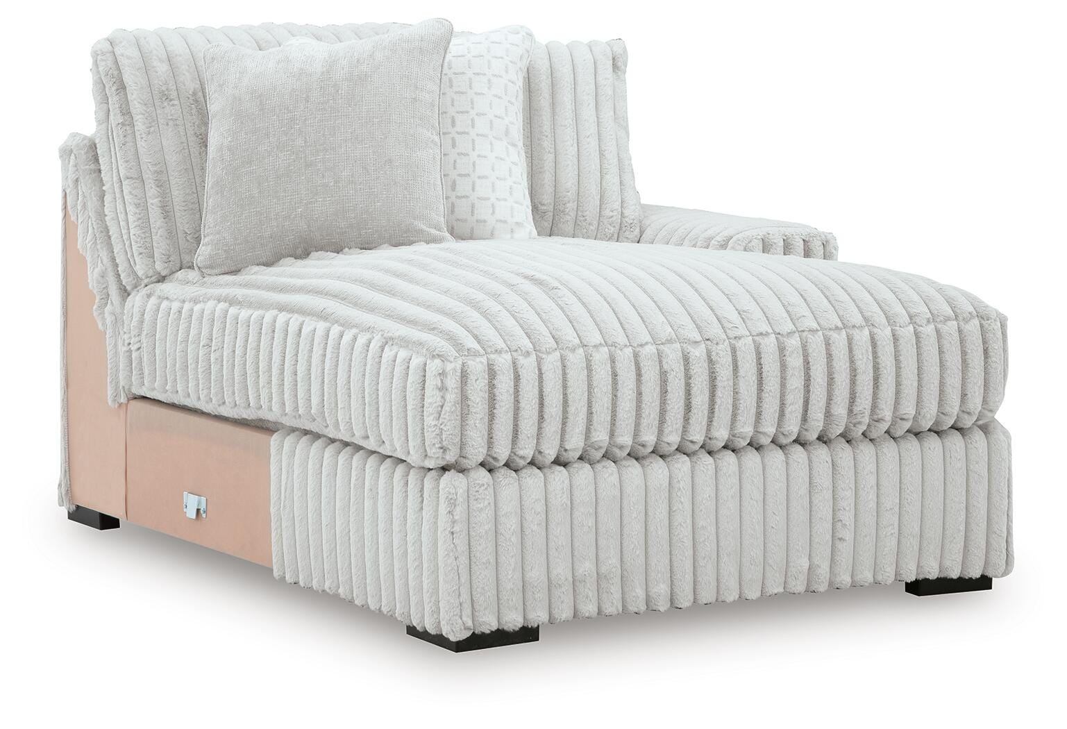 Stupendous 6-Piece RAF Chaise Sectional in Alloy