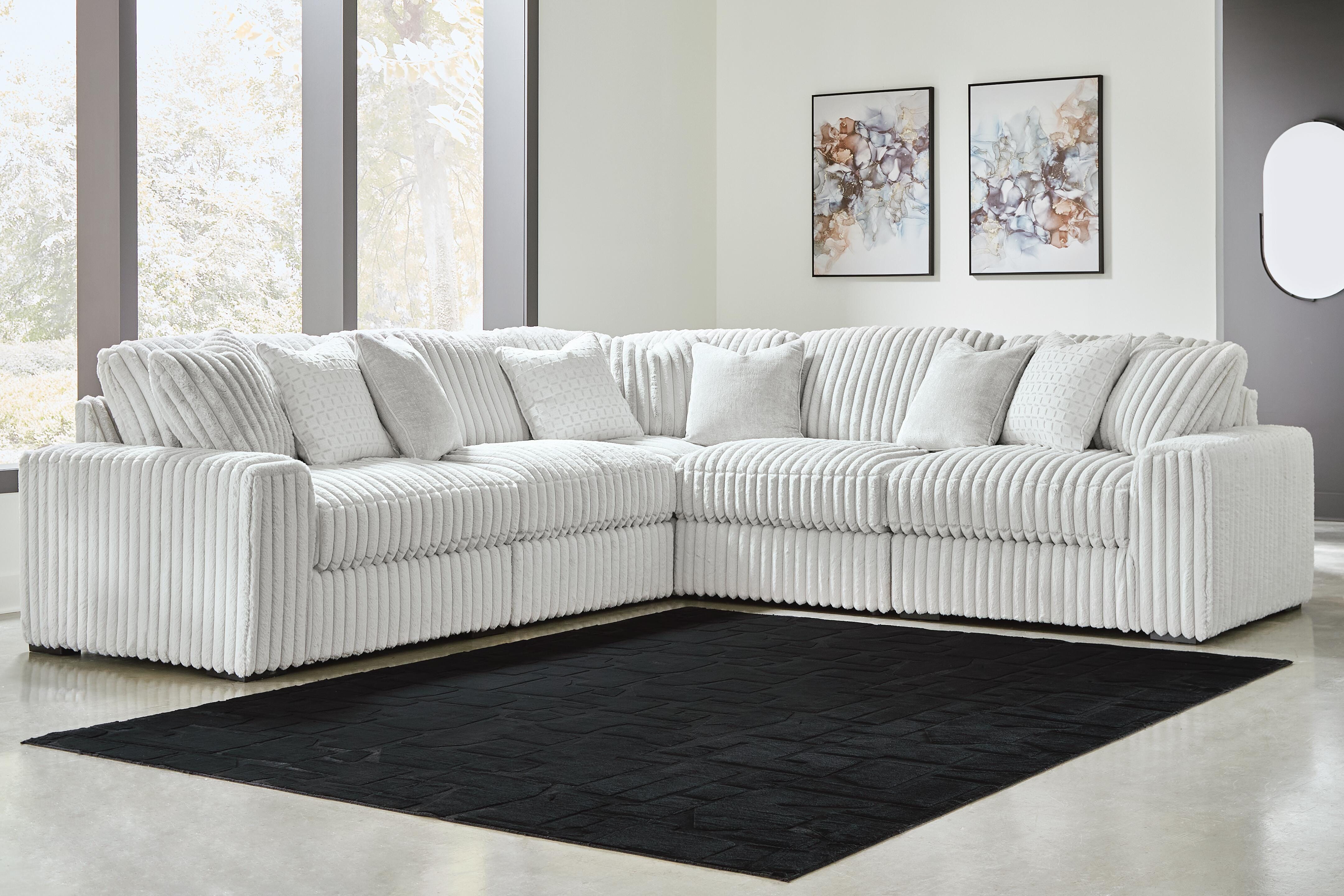 Stupendous 5-Piece Symmetrical Sectional in Alloy