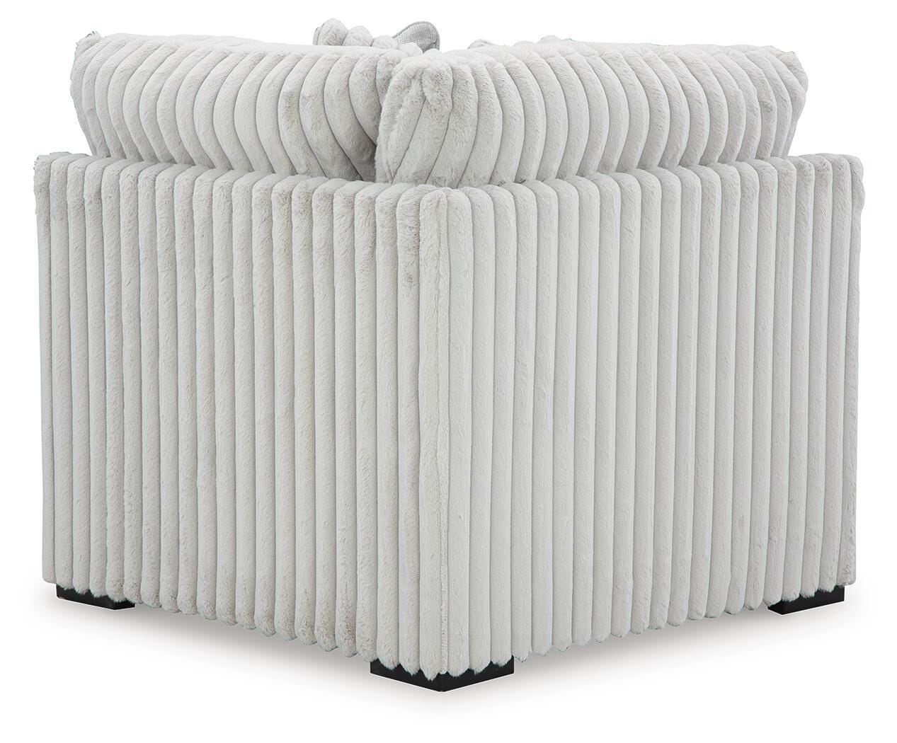 Stupendous 4-Piece Sectional and Oversized Accent Ottoman in Alloy