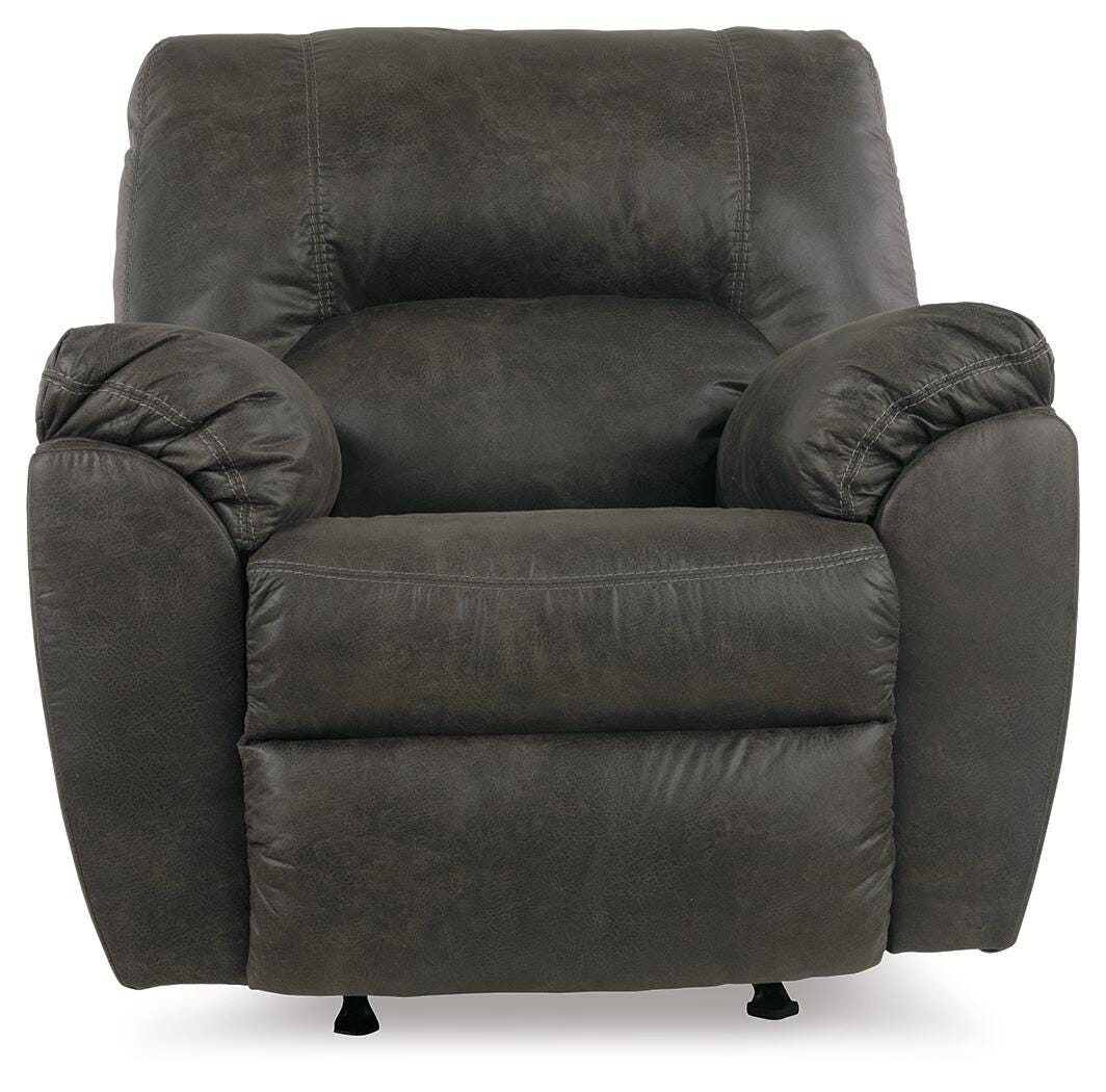 Tambo 2-Piece Sectional with Recliner in Pewter