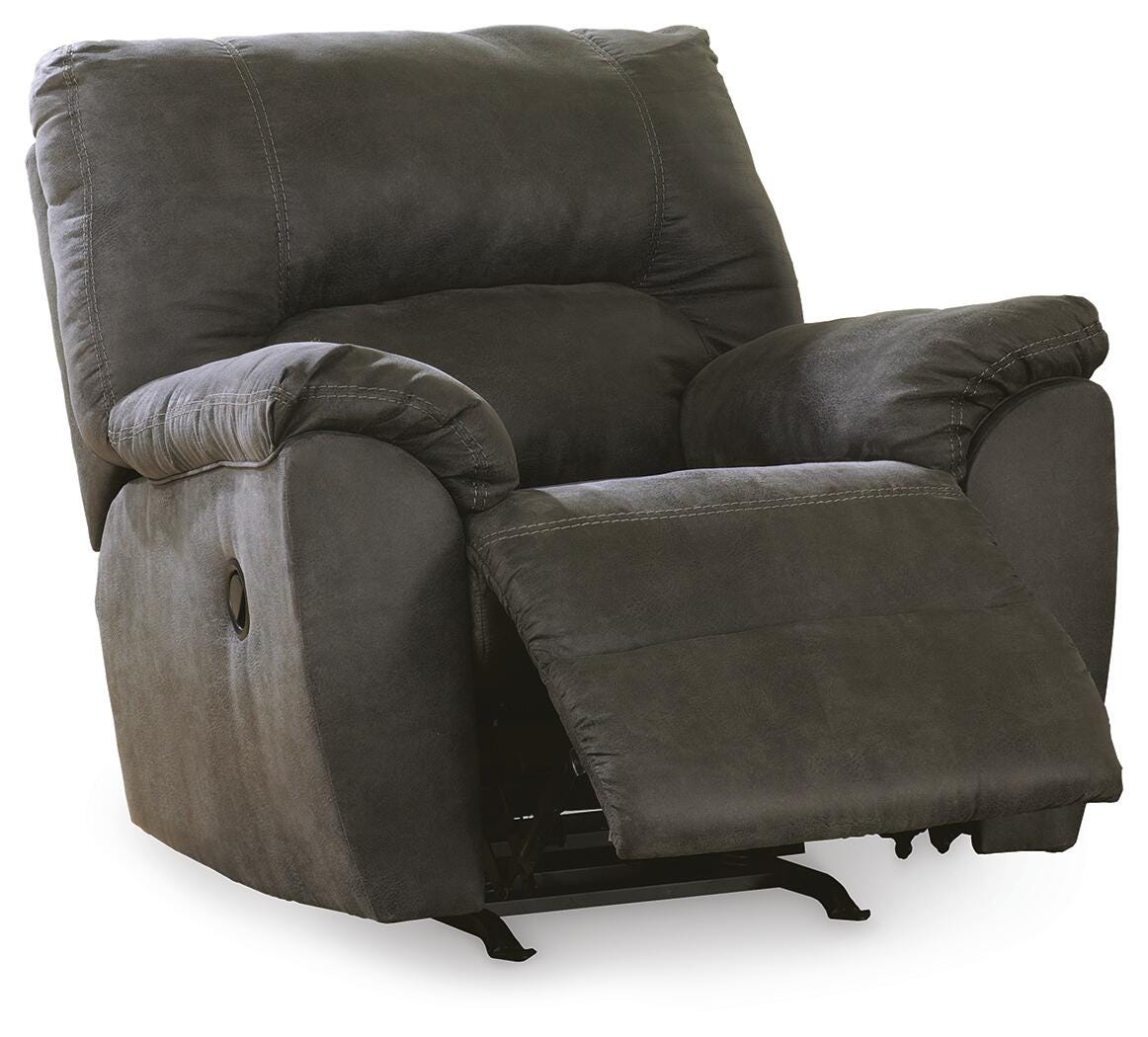 Tambo 2-Piece Sectional with Recliner in Pewter