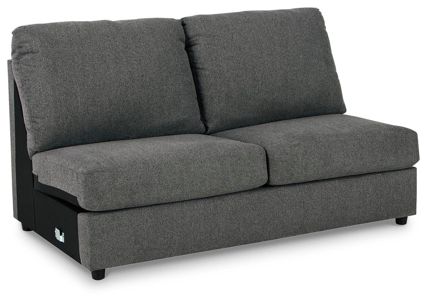 Edenfield 3-Piece LAF Chaise Sectional in Charcoal Chenille