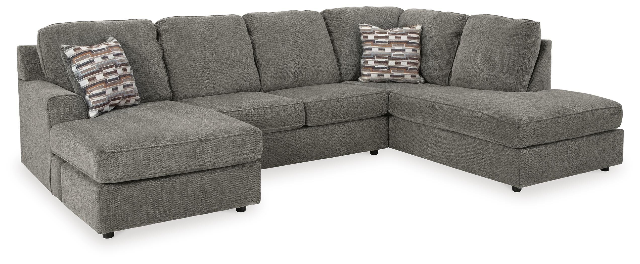O'Phannon 2-Piece RAF Chaise Sectional in Putty Chenille