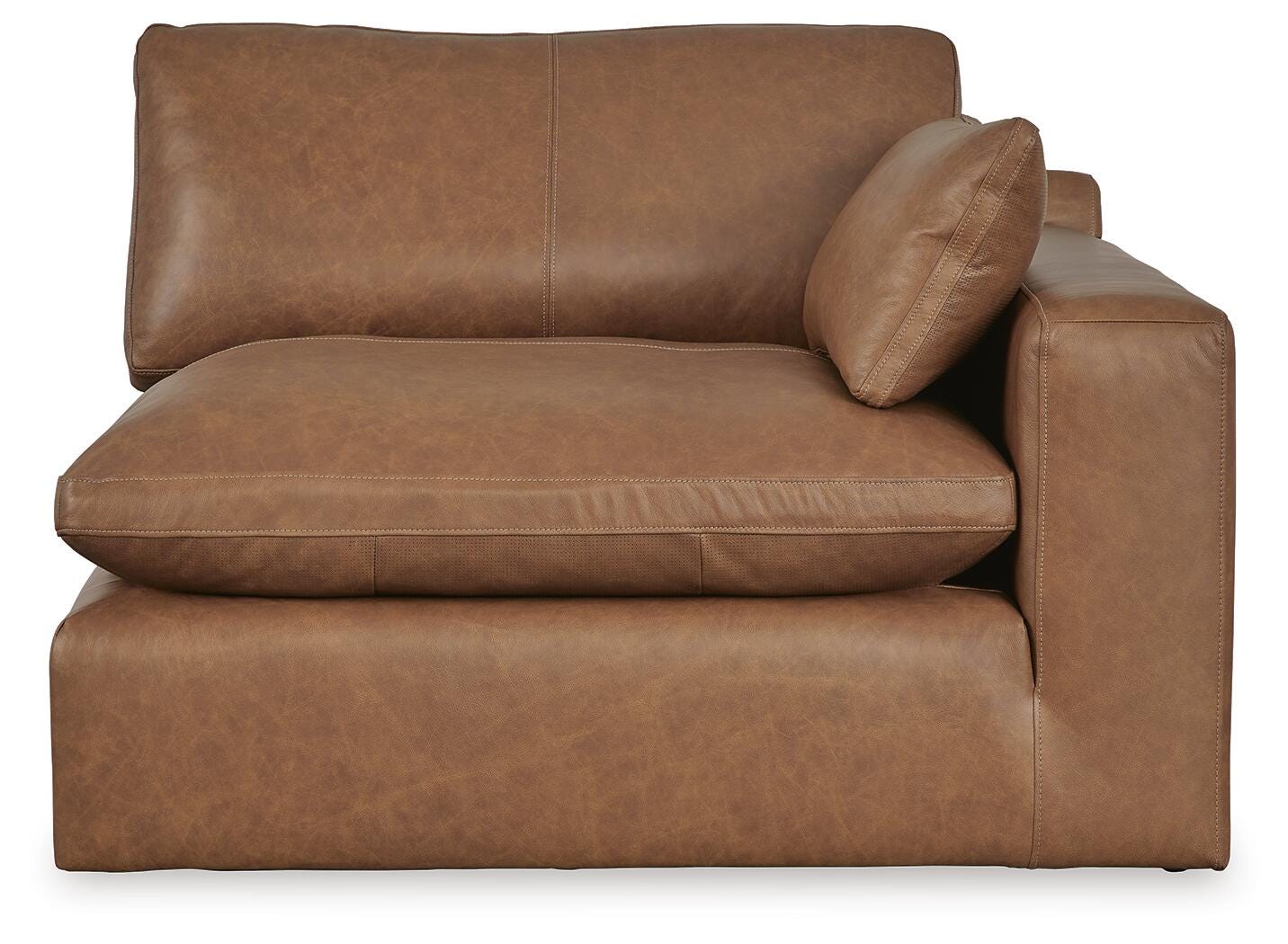 Emilia 5-Piece Sectional in Caramel Leather