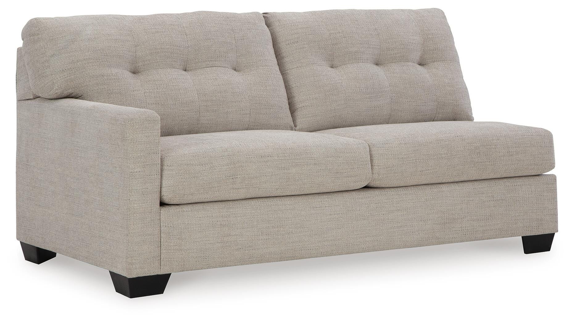 Mahoney 2-Piece RAF Chaise Sleeper Sectional in Pebble Chenille