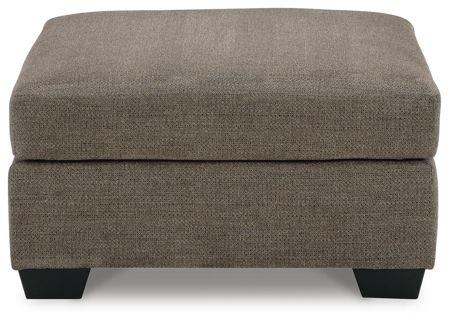 Mahoney Oversized Accent Ottoman in Chocolate Chenille