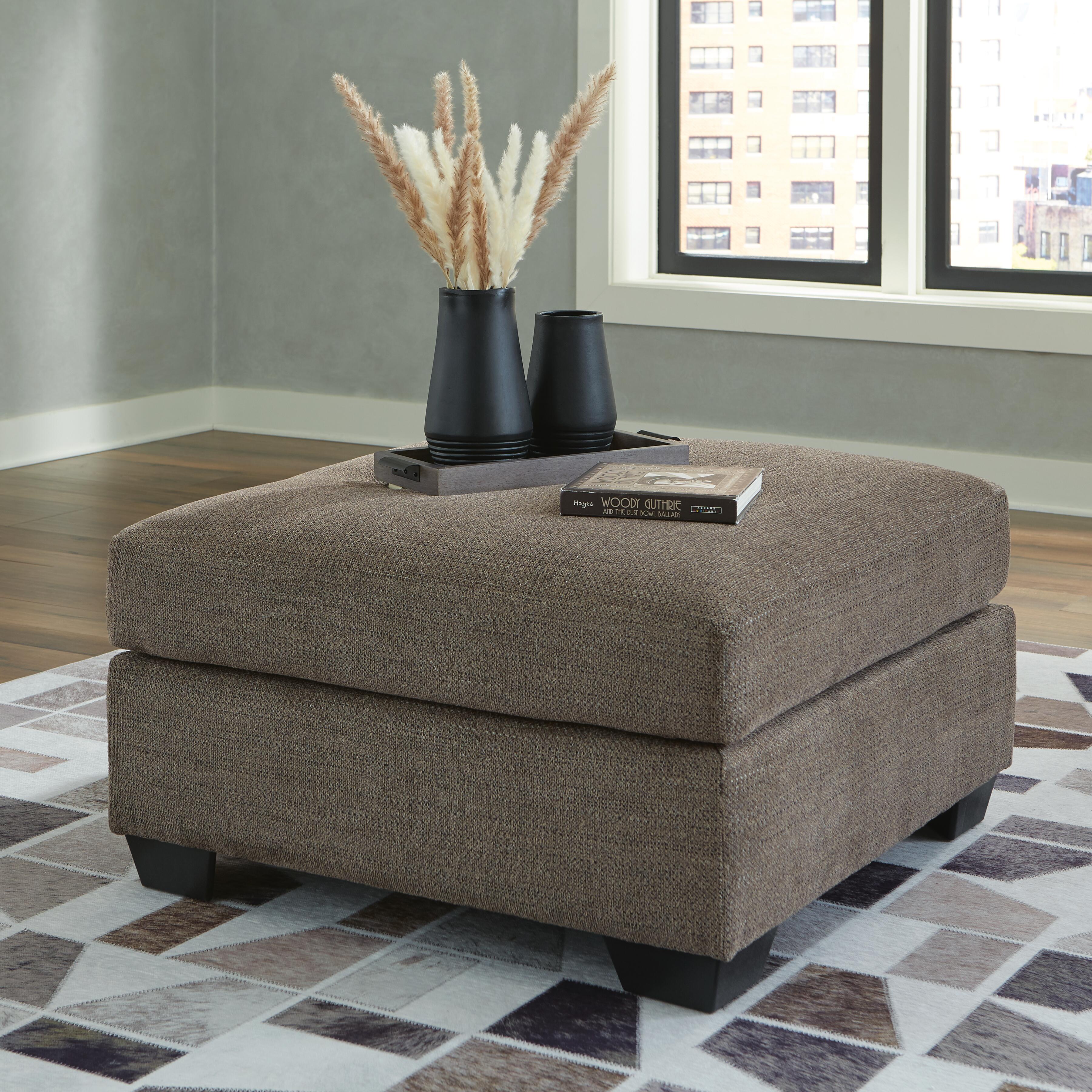 Mahoney 2-Piece Sleeper Sectional and Ottoman in Chocolate