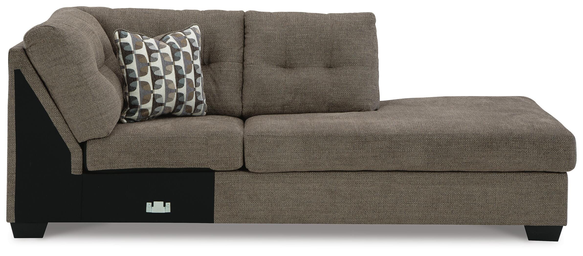 Mahoney 2-Piece Sleeper Sectional and Ottoman in Chocolate