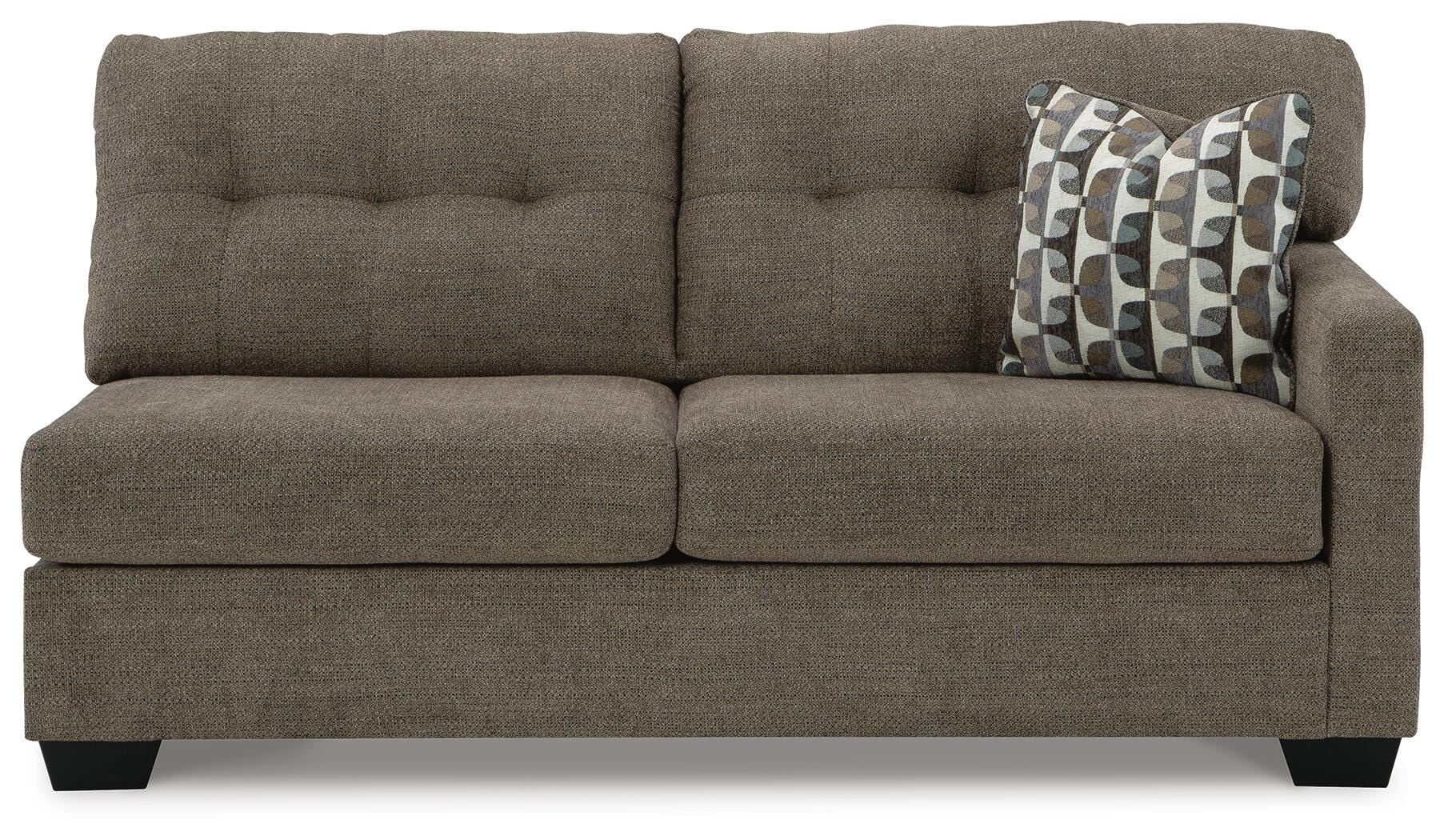 Mahoney 2-Piece LAF Chaise Sleeper Sectional in Chocolate Chenille