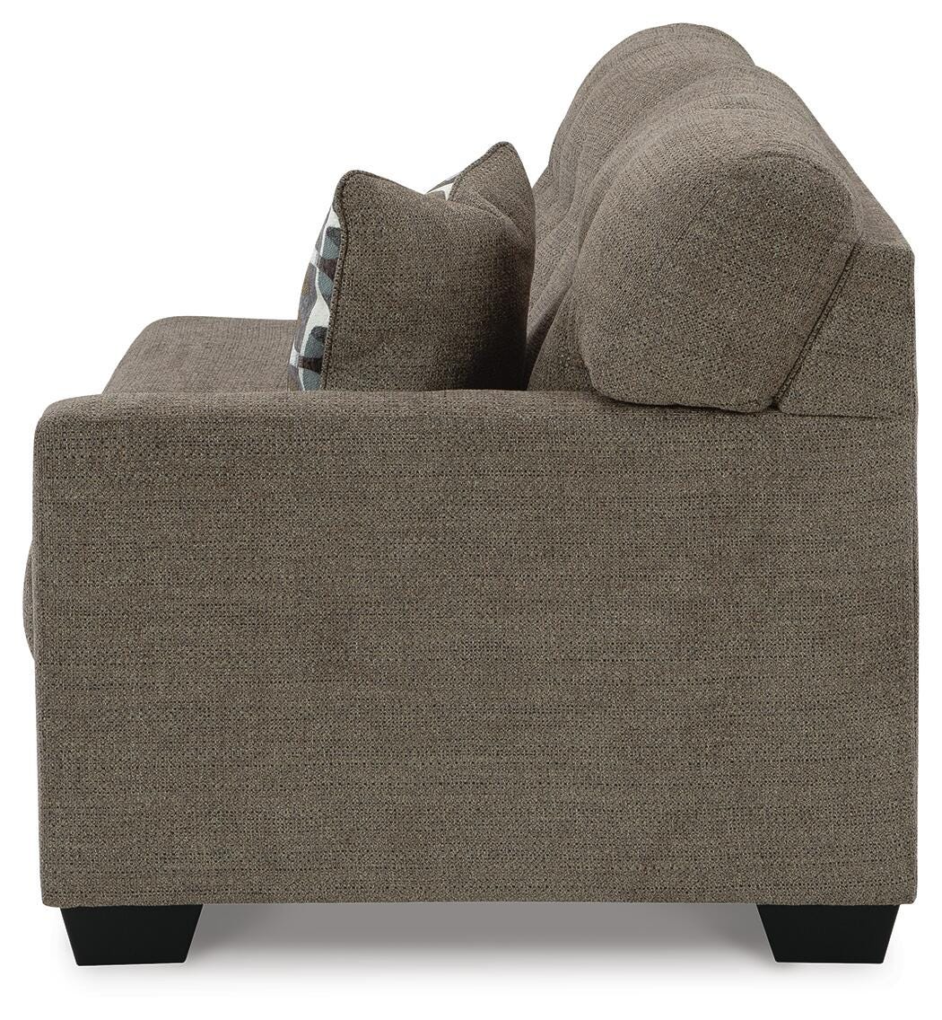 Mahoney 2-Piece LAF Chaise Sleeper Sectional in Chocolate Chenille