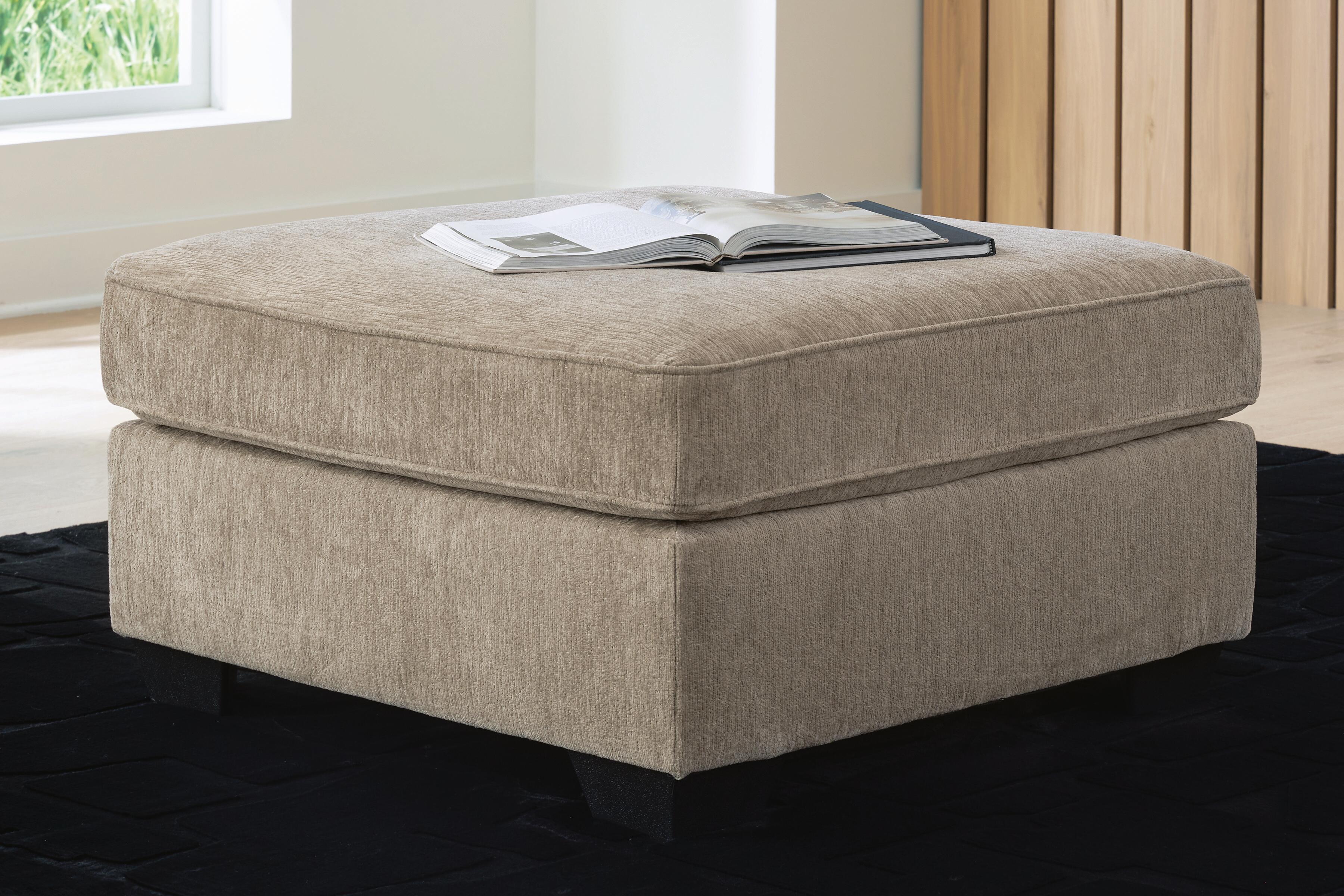 Olten Oversized Accent Ottoman in Mocha Chenille
