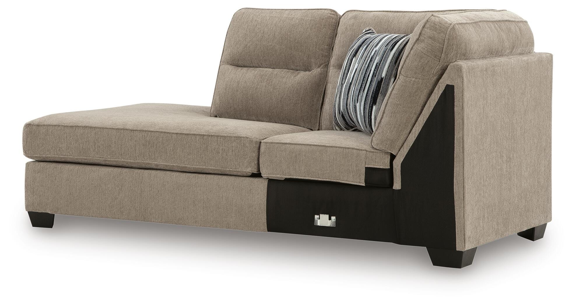 Olten 2-Piece LAF Chaise Sectional in Mocha Chenille