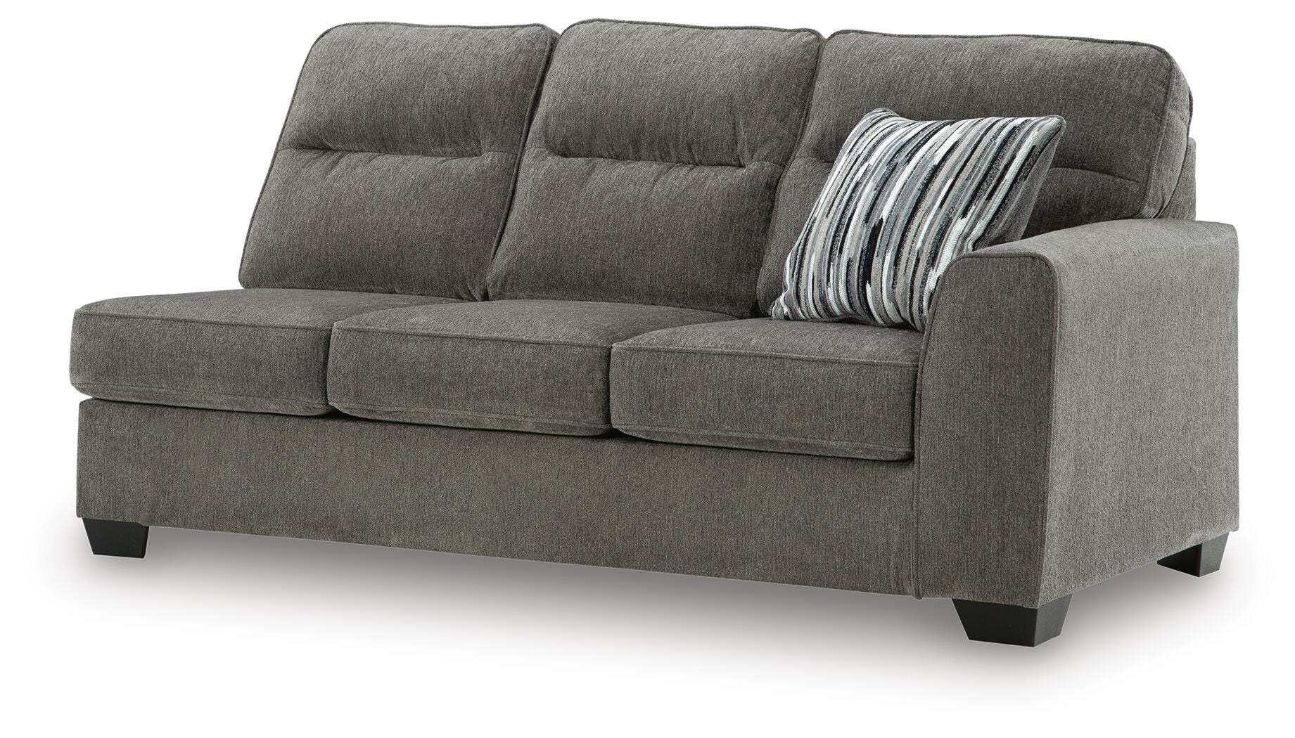 Olten 2-Piece LAF Chaise Sectional in Graphite Chenille