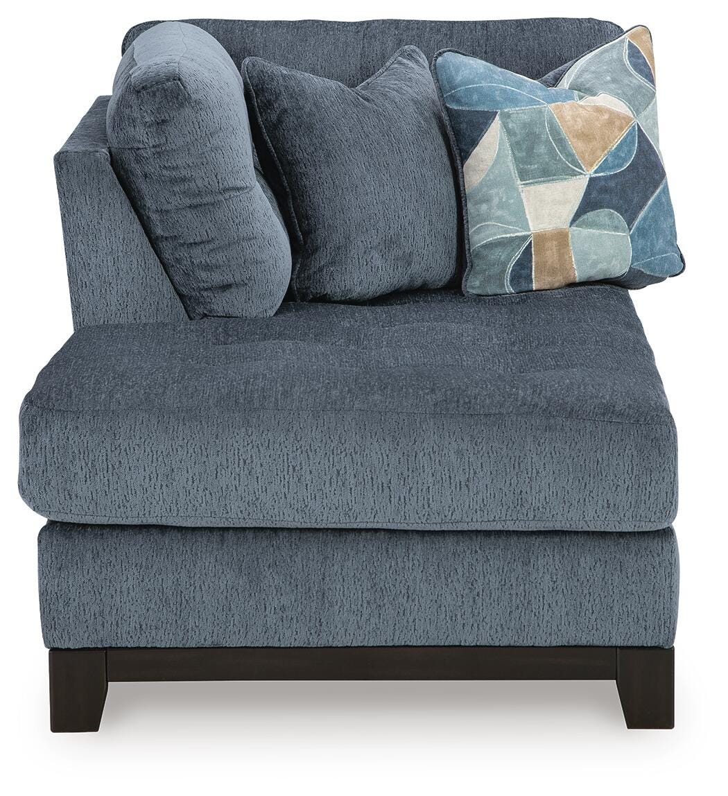 Maxon Place 3-Piece Double Chaise Sectional in Navy Chenille