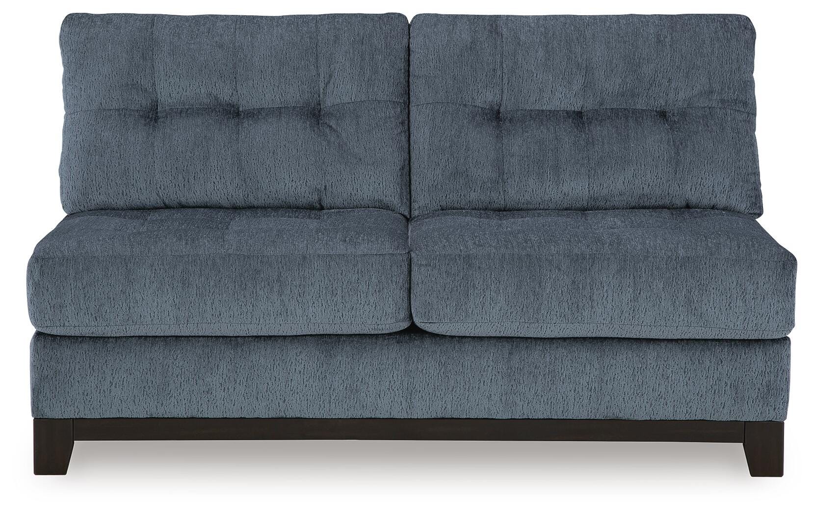 Maxon Place 3-Piece RAF Chaise Sectional in Navy Chenille