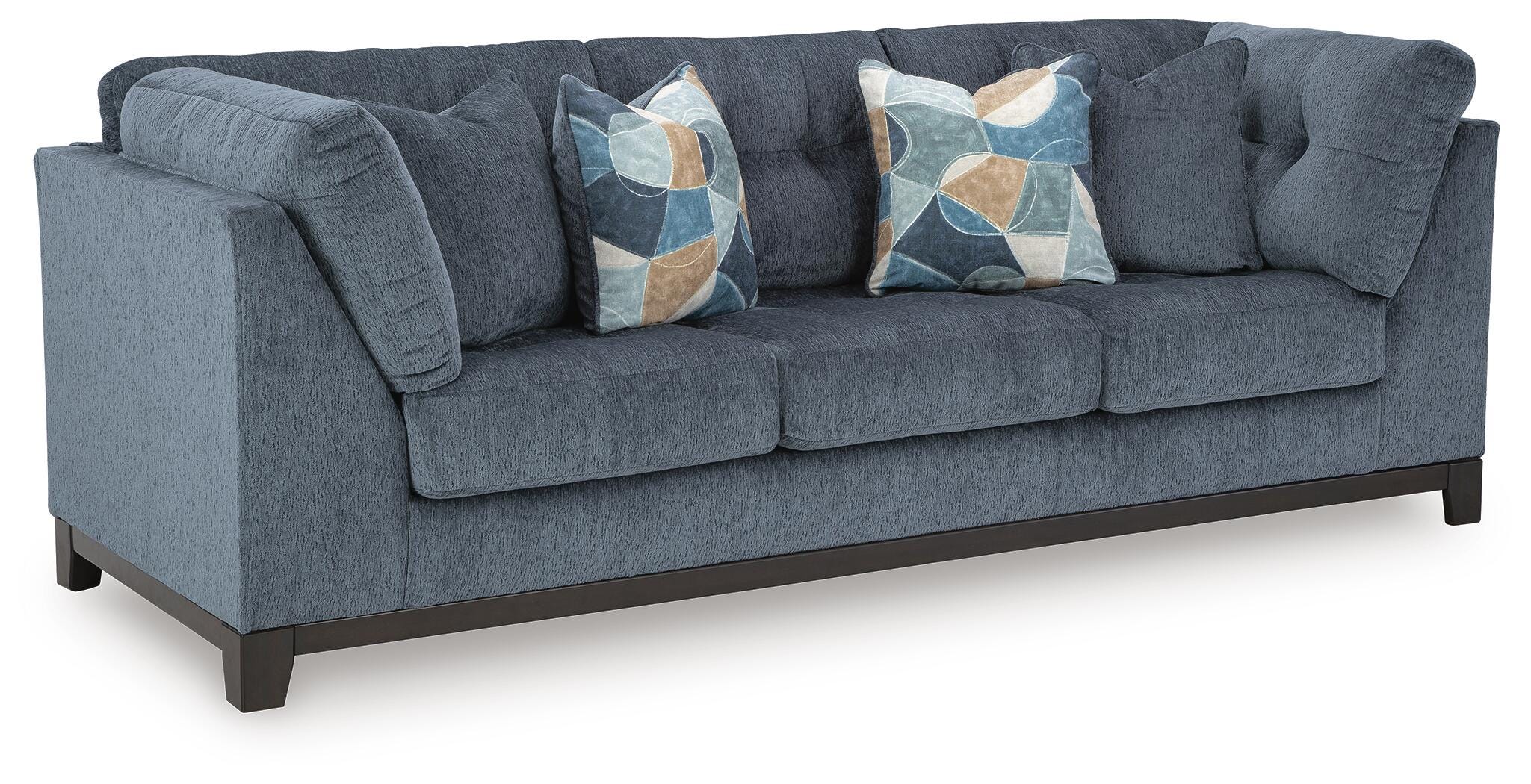 Maxon Place 3-Piece LAF Chaise Sectional in Navy Chenille