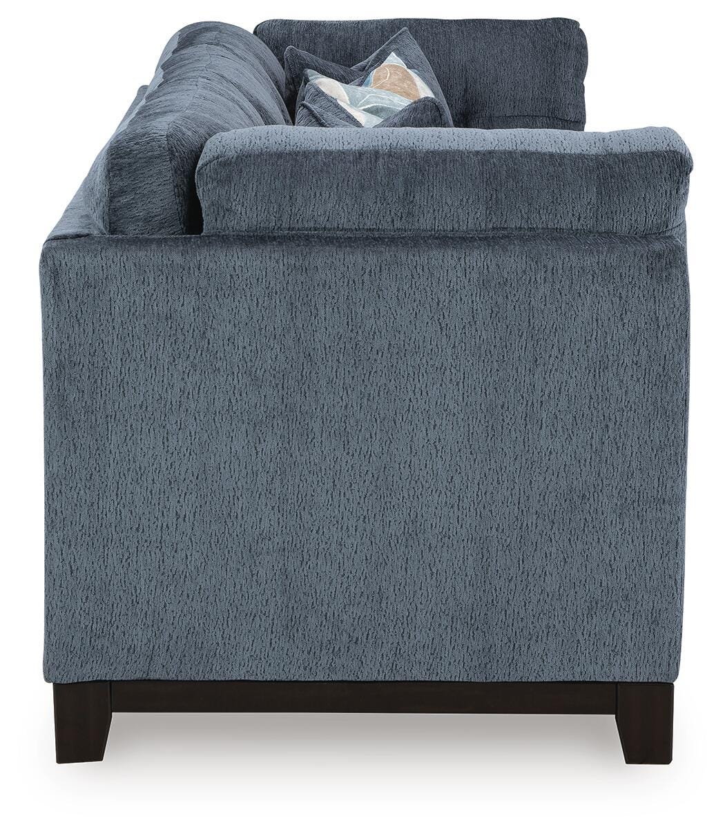 Maxon Place 3-Piece RAF Chaise Sectional in Navy Chenille