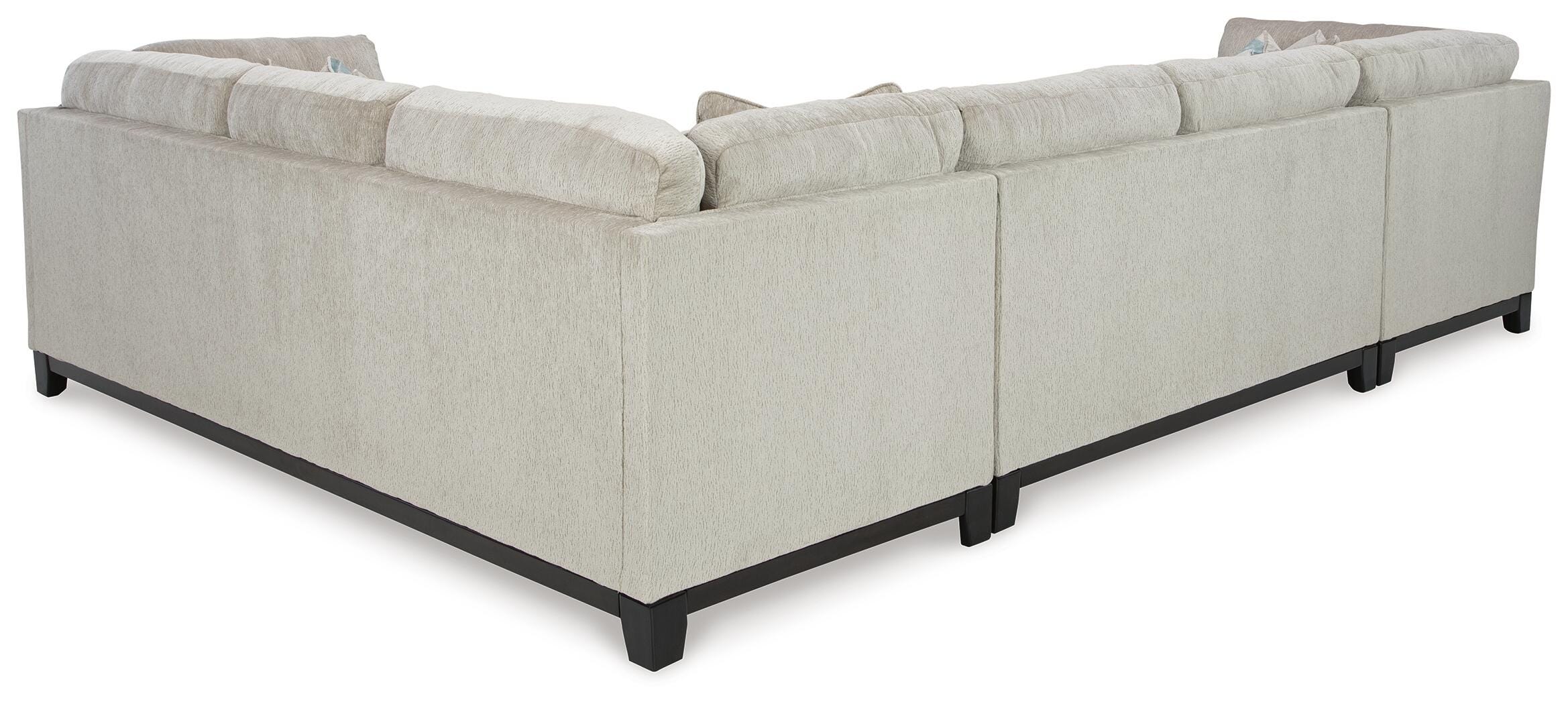 Maxon Place 3-Piece LAF Chaise Sectional in Stone Chenille