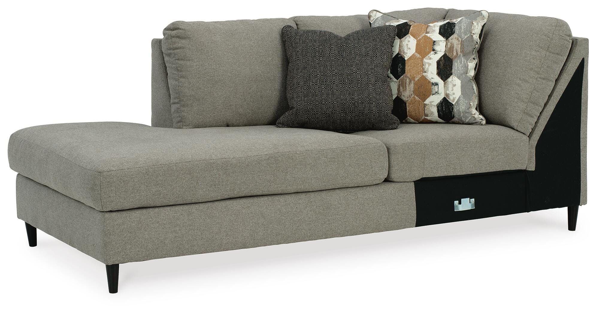 Santasia 2-Piece LAF Chaise Sectional in Granite Chenille