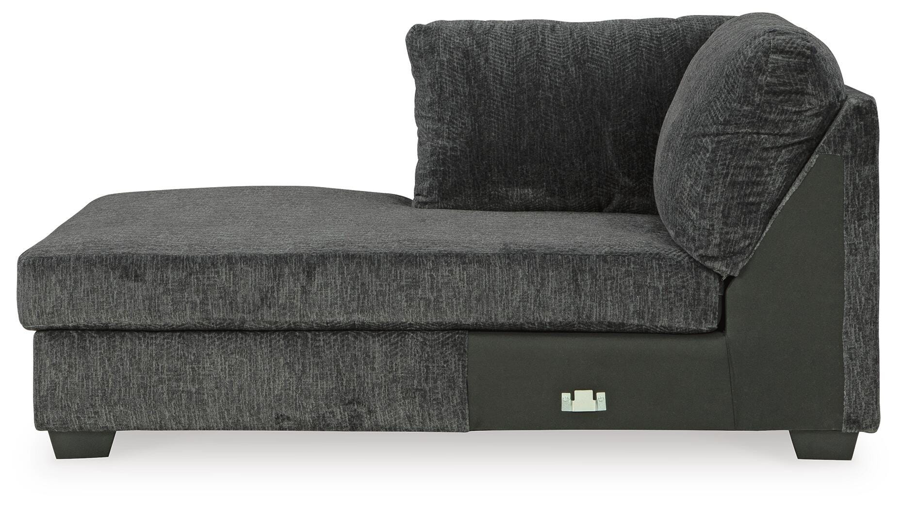 Biddeford 2-Piece LAF Chaise Sleeper Sectional in Shadow Velvet