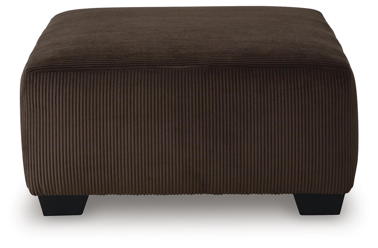 Kimlee Oversized Accent Ottoman in Chocolate Velvet