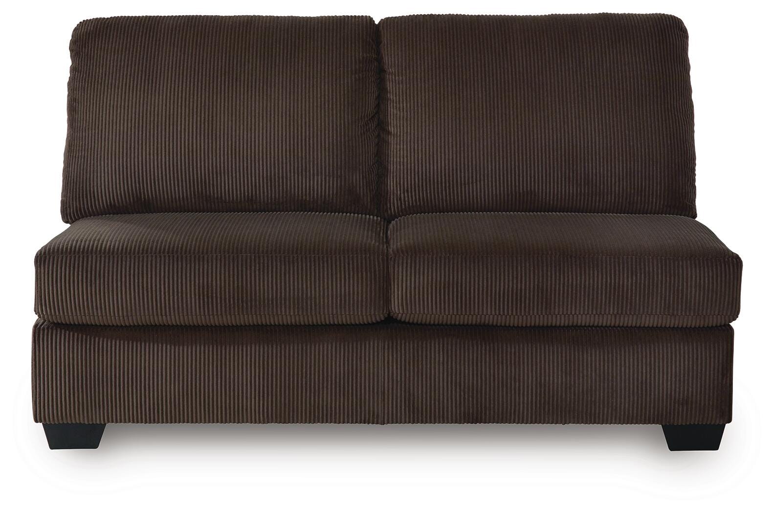 Kimlee 3-Piece Sectional with Double Chaise in Chocolate Velvet