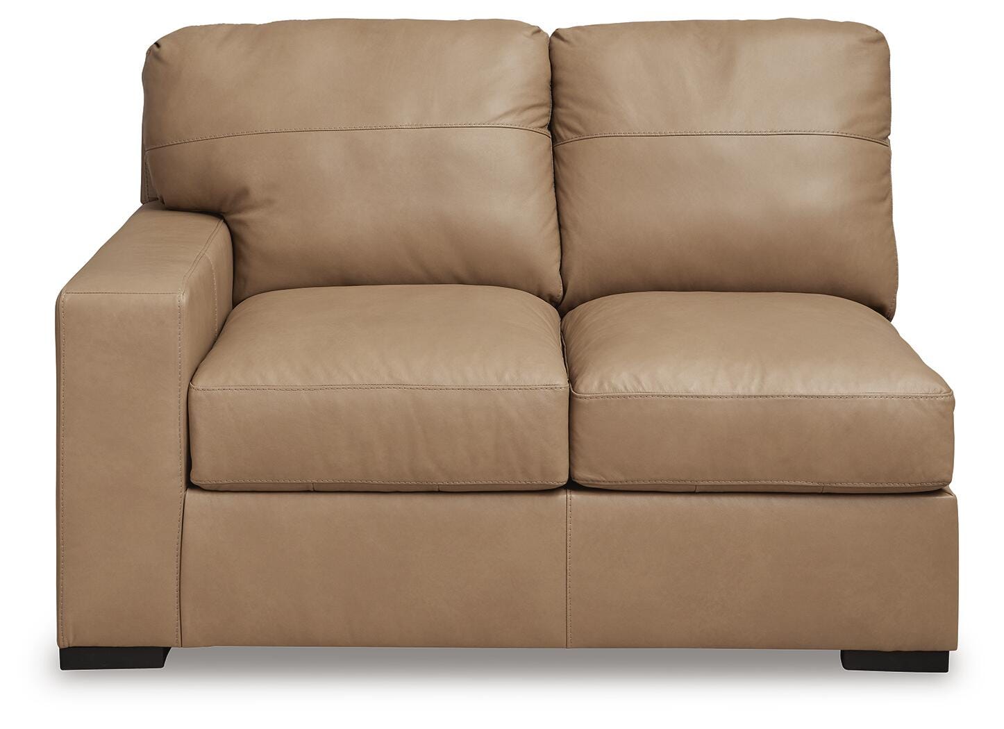 Bandon 4-Piece RAF Sectional in Toffee Leather